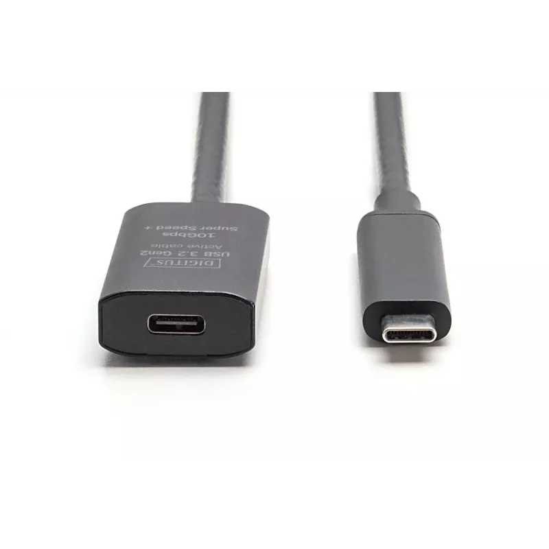DIGITUS aktyvus USB-C ilginamasis laidas - 10G USB 3.2 Gen2 USB-C - USB-C (V/M) - 5m