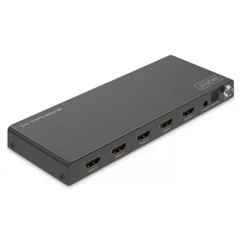 DIGITUS 4x1 HDMI jungiklis - 8K/60Hz (4:4:4), Toslink, stereofoninis, EDID valdymas