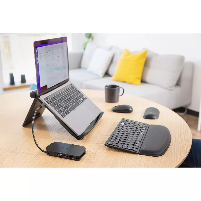 Kensington SmartFit Easy Riser EQ nešiojamojo kompiuterio aušinimo stovas, Nešiojamojo kompiuterio stovas, Juoda, Plastikas, 30.5 cm (12 colių), 43.2 cm (17 colių), 10 kg