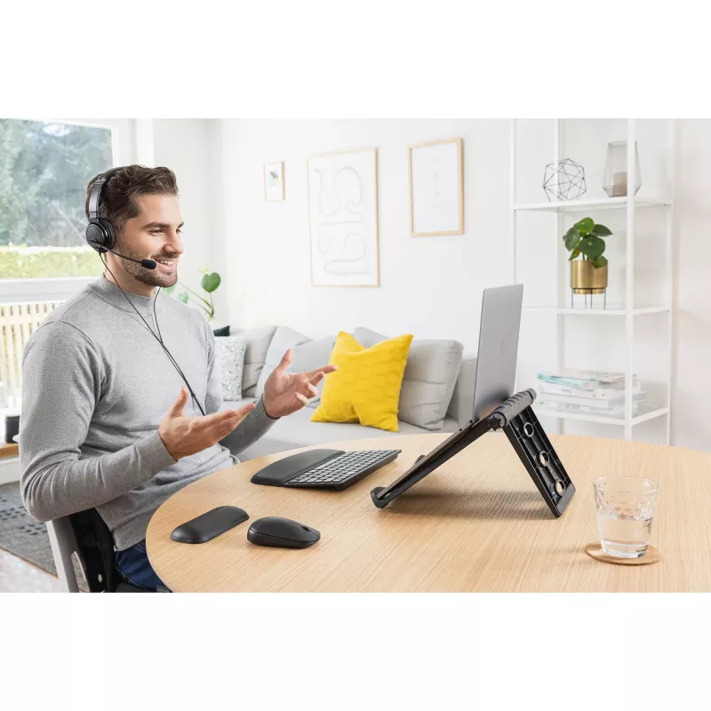 Kensington SmartFit Easy Riser EQ nešiojamojo kompiuterio aušinimo stovas, Nešiojamojo kompiuterio stovas, Juoda, Plastikas, 30.5 cm (12 colių), 43.2 cm (17 colių), 10 kg