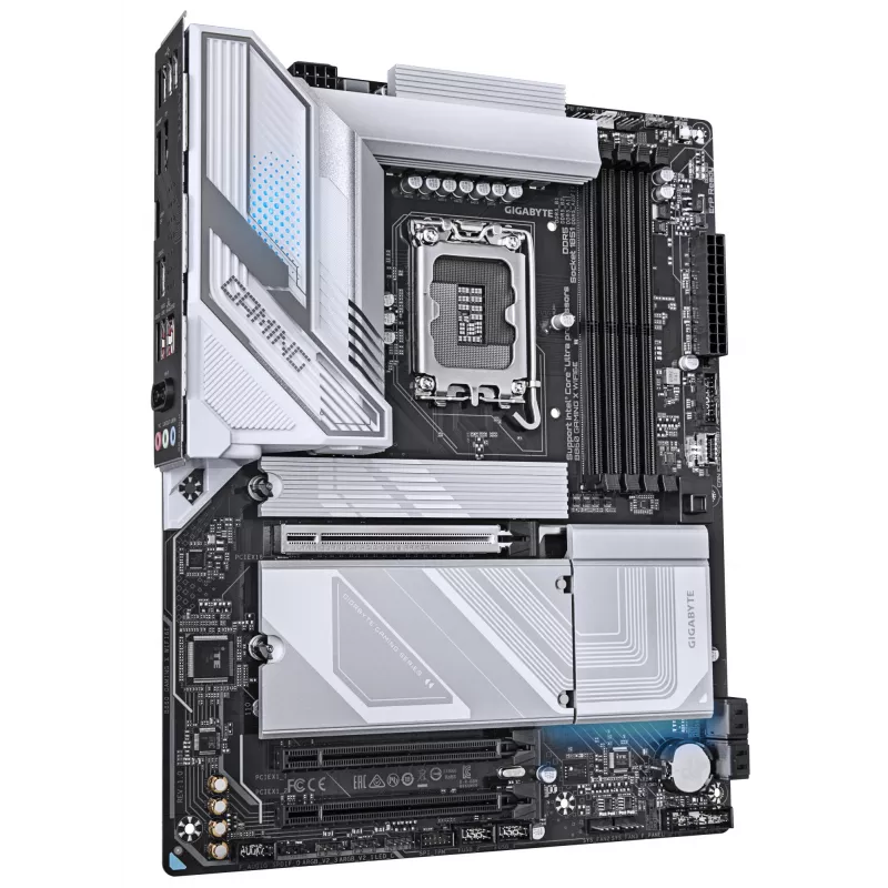 GIGABYTE B860 GAMING X WIFI6E pagrindinė plokštė – Intel Core Ultra serijos procesoriams, 12+1+2+1 fazių VRM, iki 9066 MHz DDR5, 1xPCIe 5.0 + 2xPCIe 4.0 M.2, 2,5GbE LAN, WIFI 6E, USB4