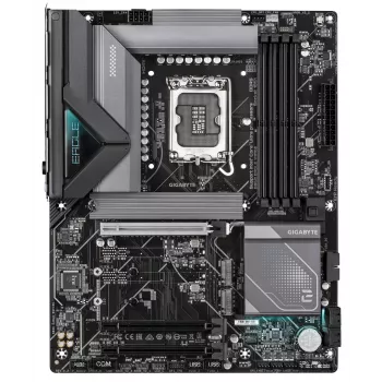 GIGABYTE B860 EAGLE WIFI6E motininė plokštė – Intel Core Ultra serijos procesoriams, 12+1+2+1 fazių VRM, iki 9066 MHz DDR5, 1xPCIe 5.0 + 2xPCIe 4.0 M.2, 2.5GbE LAN, WIFI 6E, USB 3.2 Gen 2x2