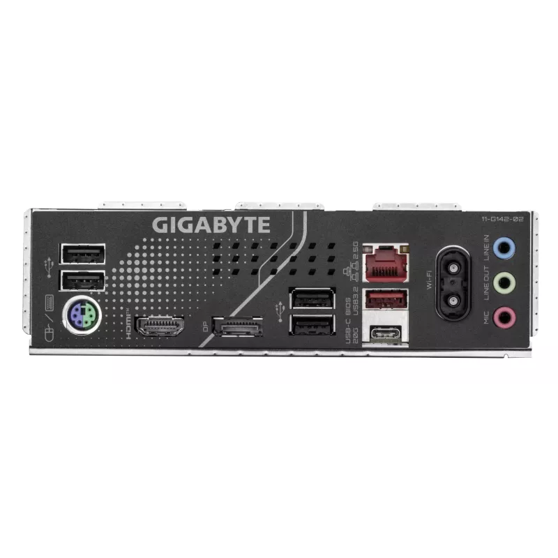 GIGABYTE B860 EAGLE WIFI6E motininė plokštė – Intel Core Ultra serijos procesoriams, 12+1+2+1 fazių VRM, iki 9066 MHz DDR5, 1xPCIe 5.0 + 2xPCIe 4.0 M.2, 2.5GbE LAN, WIFI 6E, USB 3.2 Gen 2x2