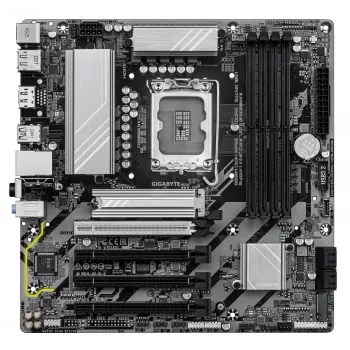 GIGABYTE B860M DS3H WIFI6E pagrindinė plokštė – Intel Core Ultra serijos procesoriams, 5+1+2+1 fazių VRM, iki 9066MHz DDR5, 1xPCIe 5.0 + 1xPCIe 4.0 M.2, 2.5GbE LAN, WIFI 6E, USB 3.2 Gen 2