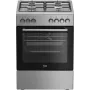 Beko FBE62130GXDN laisvai pastatoma viryklė, elektrinė ir dujinė, juoda