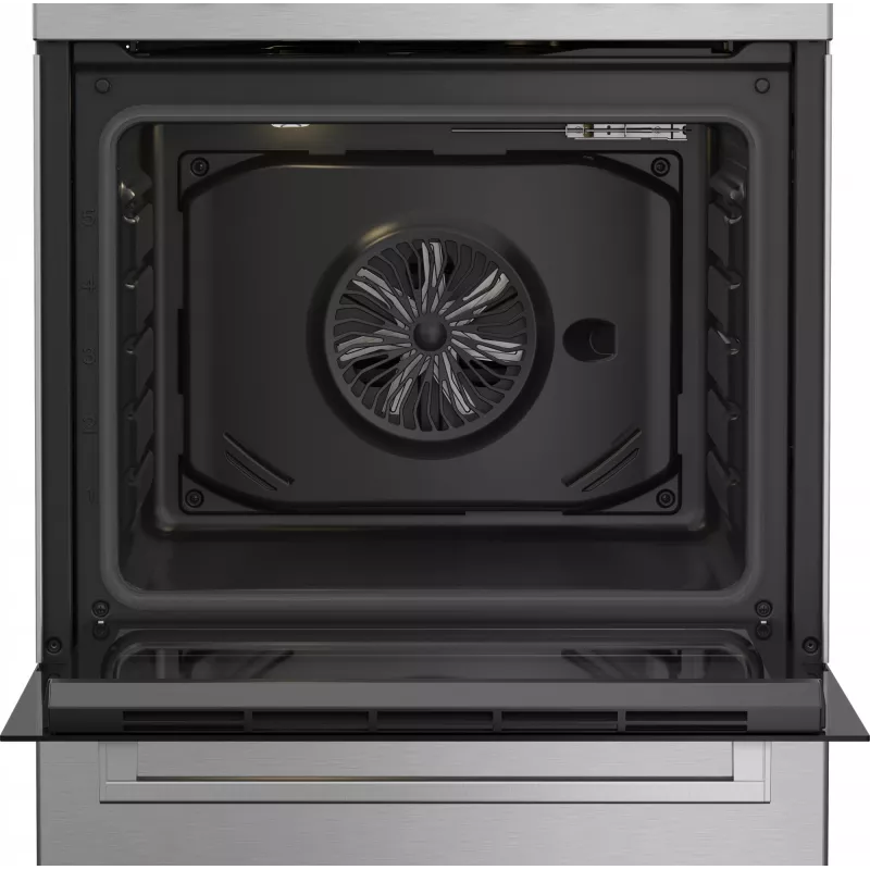 Beko FBE62130GXDN laisvai pastatoma viryklė, elektrinė ir dujinė, juoda