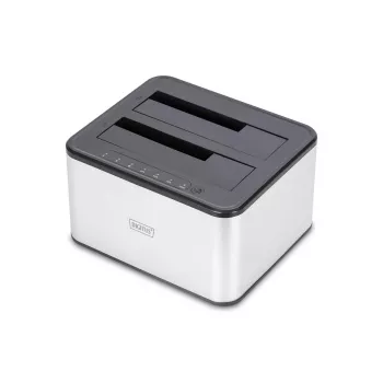 “DIGITUS” SATA prijungimo stotelė USB 3.0 – 2 prievadų, 2,5 colio / 3,5 colio SSD / HDD klonavimo funkcija