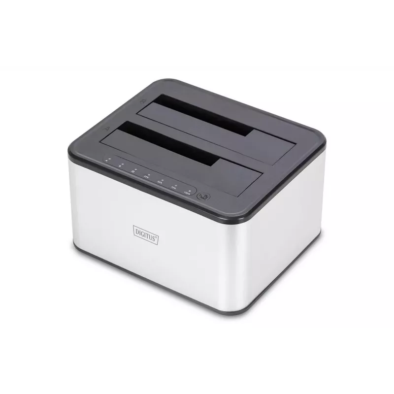 “DIGITUS” SATA prijungimo stotelė USB 3.0 – 2 prievadų, 2,5 colio / 3,5 colio SSD / HDD klonavimo funkcija