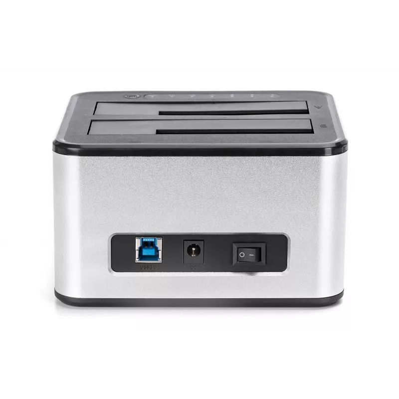 “DIGITUS” SATA prijungimo stotelė USB 3.0 – 2 prievadų, 2,5 colio / 3,5 colio SSD / HDD klonavimo funkcija