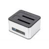 “DIGITUS” SATA prijungimo stotelė USB 3.0 – 2 prievadų, 2,5 colio / 3,5 colio SSD / HDD klonavimo funkcija
