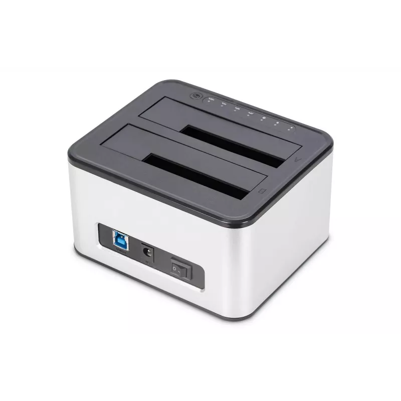 “DIGITUS” SATA prijungimo stotelė USB 3.0 – 2 prievadų, 2,5 colio / 3,5 colio SSD / HDD klonavimo funkcija