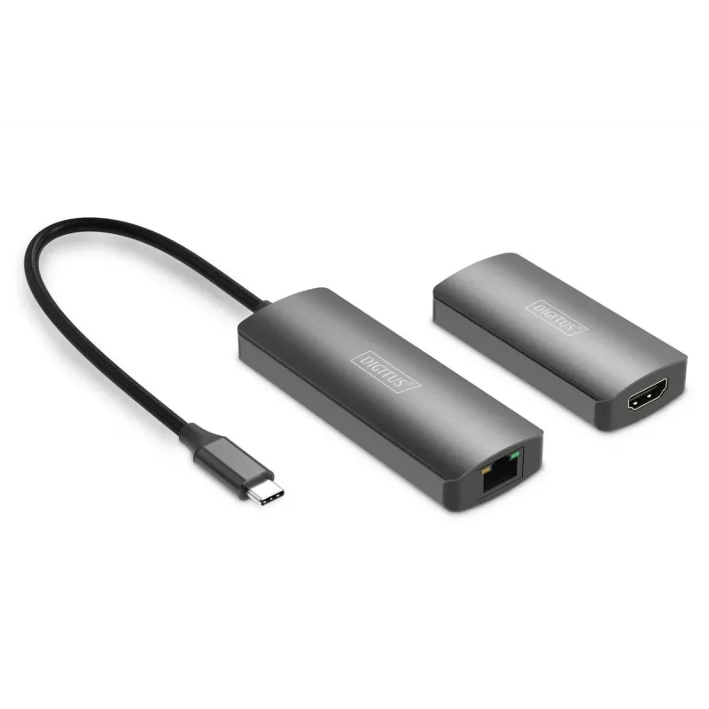 DIGITUS vaizdo ilgintuvo rinkinys USB-C - HDMI 4K/120Hz CAT6 30m