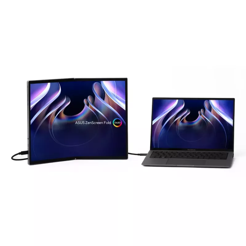 ASUS ZenScreen Fold OLED MQ17QH kompiuterio monitorius 43,9 cm (17,3 col.) 2560 x 1920 pikselių Quad HD Sidabrinis