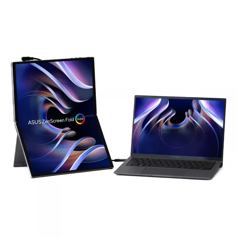 ASUS ZenScreen Fold OLED MQ17QH kompiuterio monitorius 43,9 cm (17,3 col.) 2560 x 1920 pikselių Quad HD Sidabrinis