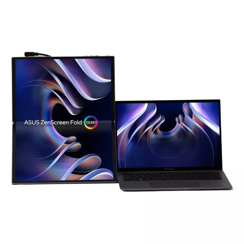ASUS ZenScreen Fold OLED MQ17QH kompiuterio monitorius 43,9 cm (17,3 col.) 2560 x 1920 pikselių Quad HD Sidabrinis