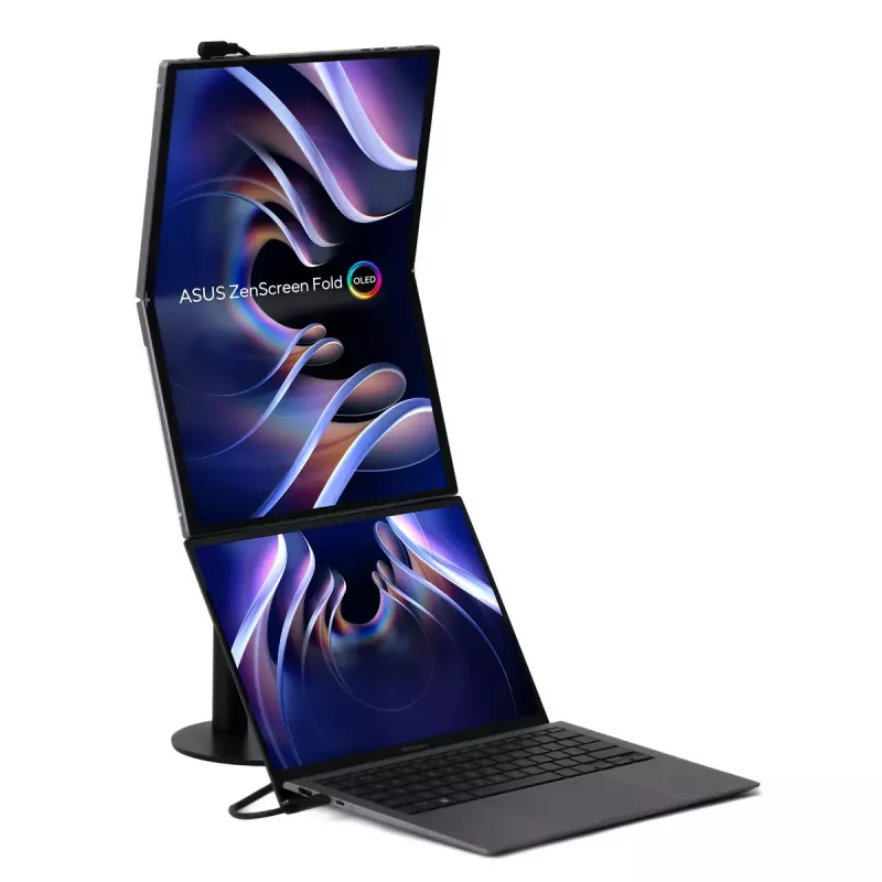 ASUS ZenScreen Fold OLED MQ17QH kompiuterio monitorius 43,9 cm (17,3 col.) 2560 x 1920 pikselių Quad HD Sidabrinis