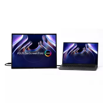 ASUS ZenScreen Fold OLED MQ17QH kompiuterio monitorius 43,9 cm (17,3 col.) 2560 x 1920 pikselių Quad HD Sidabrinis