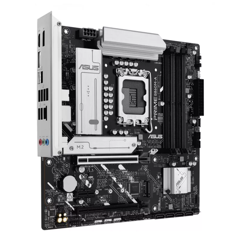 Pagrindinė plokštė ASUS PRIME B860M-A-CSM — Intel B860, LGA 1851, micro ATX, DDR5, 4 DIMM, 256 GB, 2.5 Gb Ethernet, 4x SATA III, M.2, 1x PCIe x16