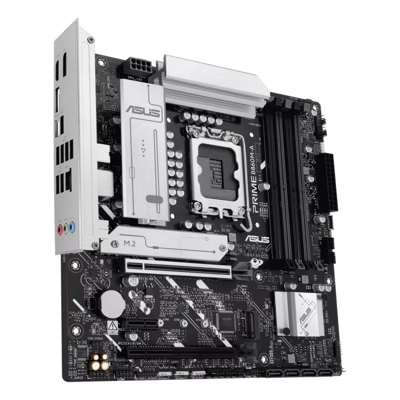 Pagrindinė plokštė ASUS PRIME B860M-A-CSM — Intel B860, LGA 1851, micro ATX, DDR5, 4 DIMM, 256 GB, 2.5 Gb Ethernet, 4x SATA III, M.2, 1x PCIe x16