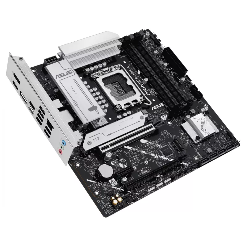 Pagrindinė plokštė ASUS PRIME B860M-A-CSM — Intel B860, LGA 1851, micro ATX, DDR5, 4 DIMM, 256 GB, 2.5 Gb Ethernet, 4x SATA III, M.2, 1x PCIe x16