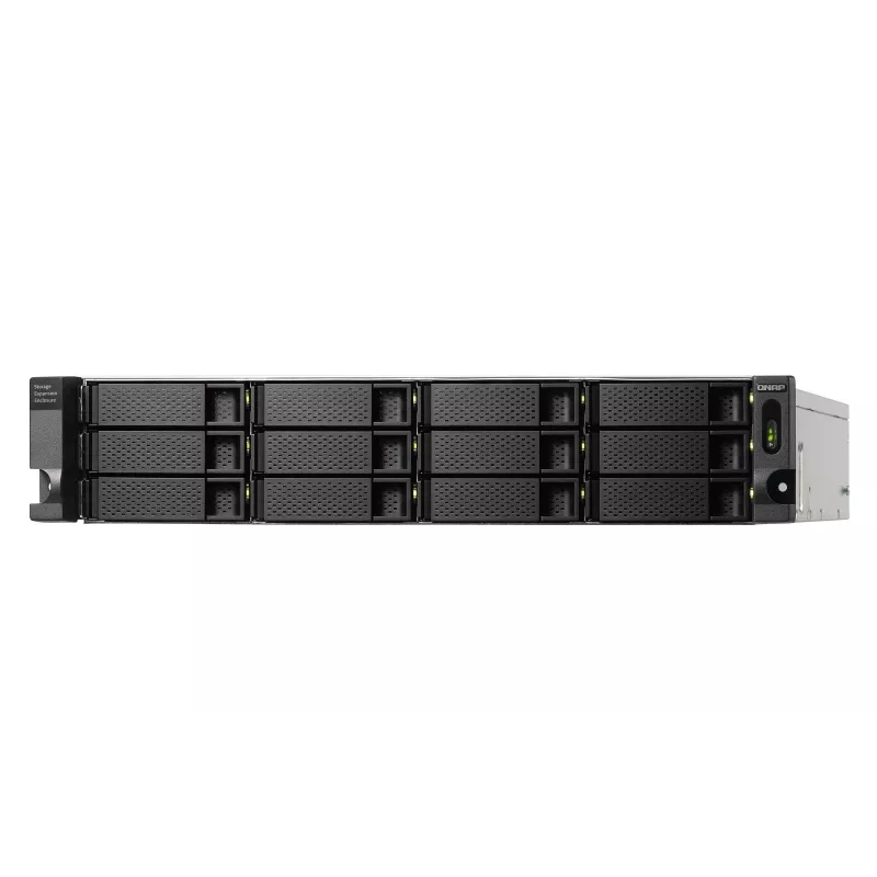 QNAP TL-R1200C-RP saugojimo diskų aptvaro HDD/SSD aptvaras Juoda, Pilka 2,5/3,5 col.