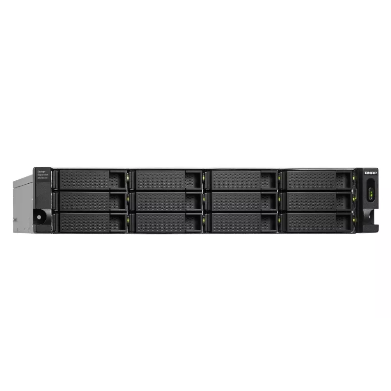 QNAP TL-R1200C-RP saugojimo diskų aptvaro HDD/SSD aptvaras Juoda, Pilka 2,5/3,5 col.