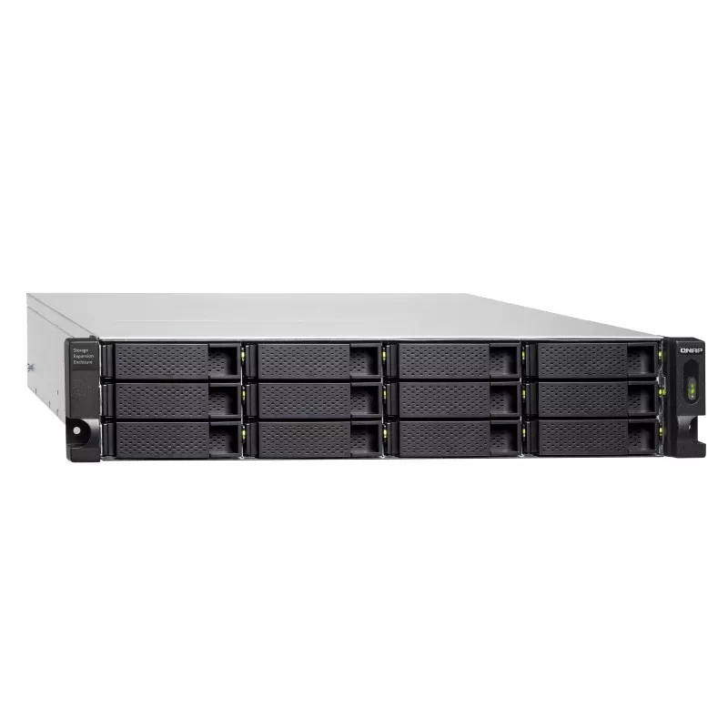 QNAP TL-R1200C-RP saugojimo diskų aptvaro HDD/SSD aptvaras Juoda, Pilka 2,5/3,5 col.