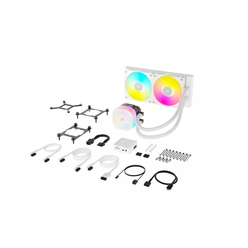 CORSAIR CPU aušintuvas - Icue Link Titan 240 Rx RGB Aio skysčio aušintuvas - baltas