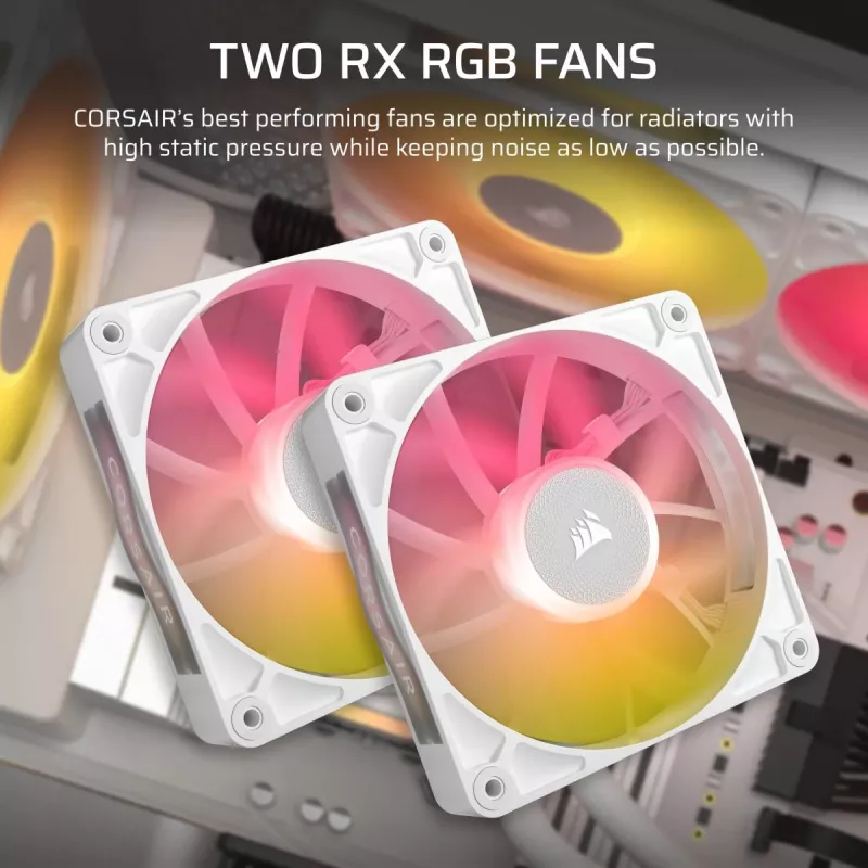 CORSAIR CPU aušintuvas - Icue Link Titan 240 Rx RGB Aio skysčio aušintuvas - baltas