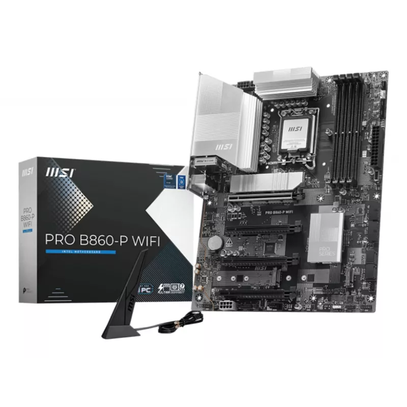 MSI PRO B860-P WIFI pagrindinė plokštė Intel B860 LGA 1851 (Socket V1) ATX
