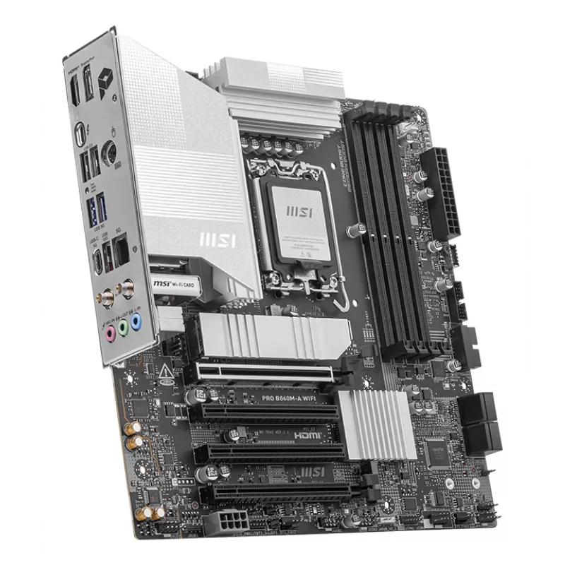 MSI PRO B860M-A WIFI pagrindinė plokštė Intel B860 LGA 1851 (Socket V1) micro ATX