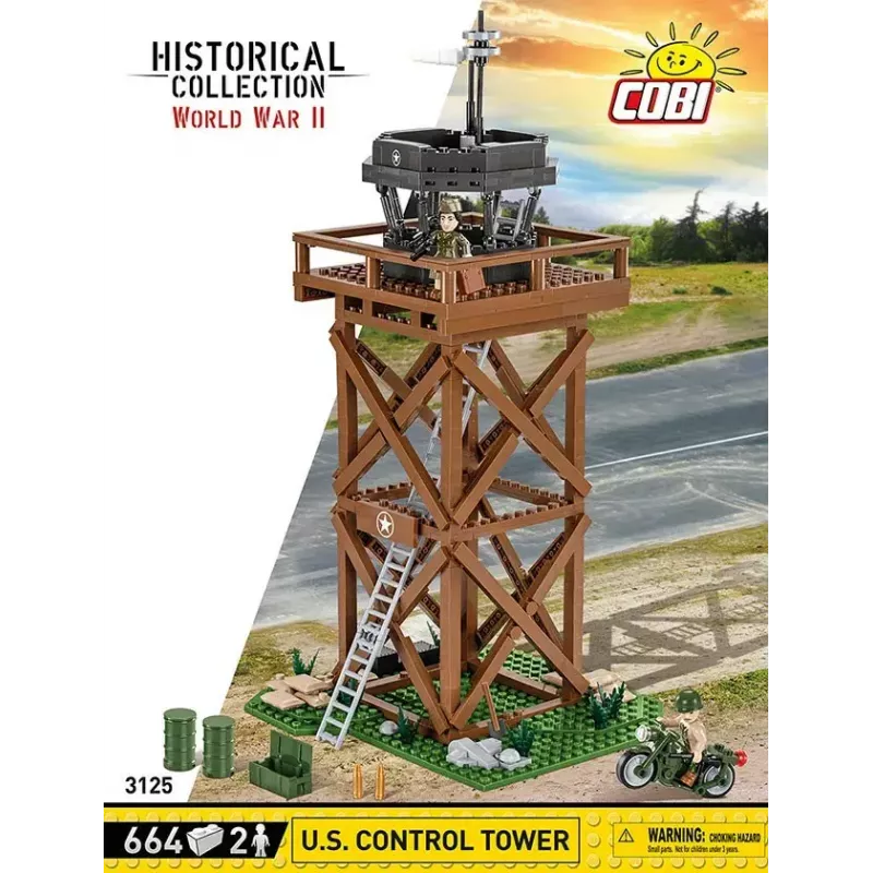 Konstrukcinis žaislas Cobi Blocks Control Tower 664 dalys modelis COBI-3125