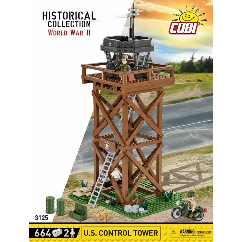 Konstrukcinis žaislas Cobi Blocks Control Tower 664 dalys modelis COBI-3125