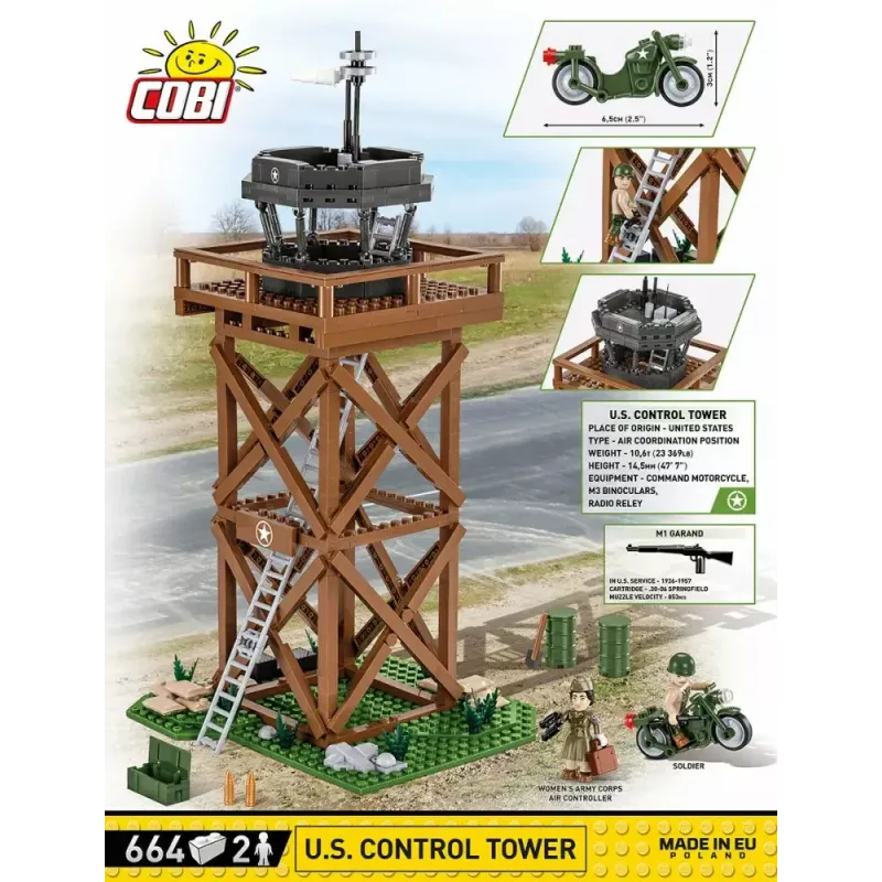 Konstrukcinis žaislas Cobi Blocks Control Tower 664 dalys modelis COBI-3125