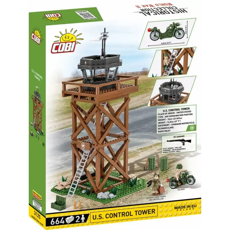 Konstrukcinis žaislas Cobi Blocks Control Tower 664 dalys modelis COBI-3125