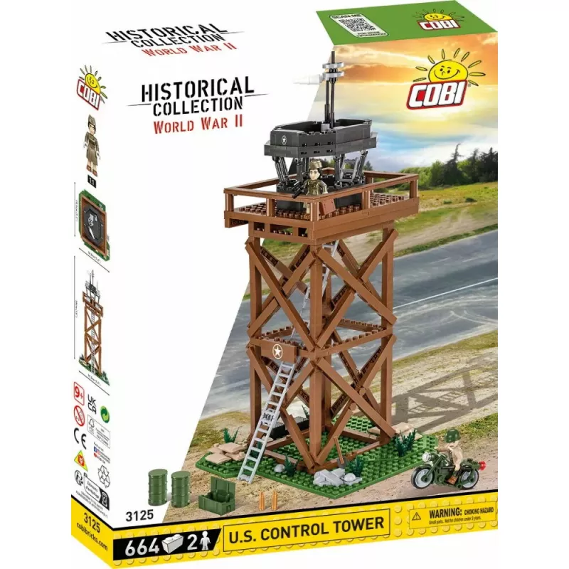 Konstrukcinis žaislas Cobi Blocks Control Tower 664 dalys modelis COBI-3125