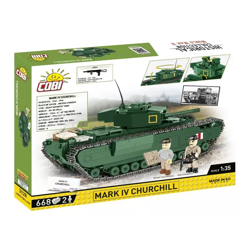 Cobi Blocks Mark IV Churchill statybos rinkinys, 668 dalys (COBI-3128)