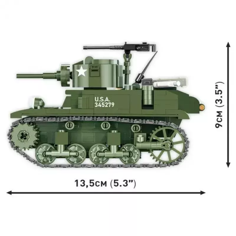 Statybinis blokų rinkinys Cobi Blocks M3 Stuart, 511 vnt., suderinamas su kitais prekių ženklais