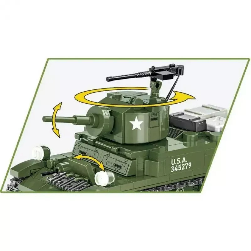 Statybinis blokų rinkinys Cobi Blocks M3 Stuart, 511 vnt., suderinamas su kitais prekių ženklais