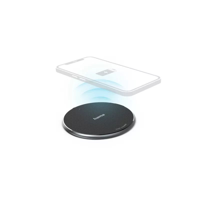 Hama QI-FC10 išmanusis telefonas Juoda USB belaidis įkrovimas greitasis įkrovimas Vidaus
