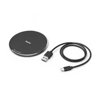 Hama QI-FC10 išmanusis telefonas Juoda USB belaidis įkrovimas greitasis įkrovimas Vidaus