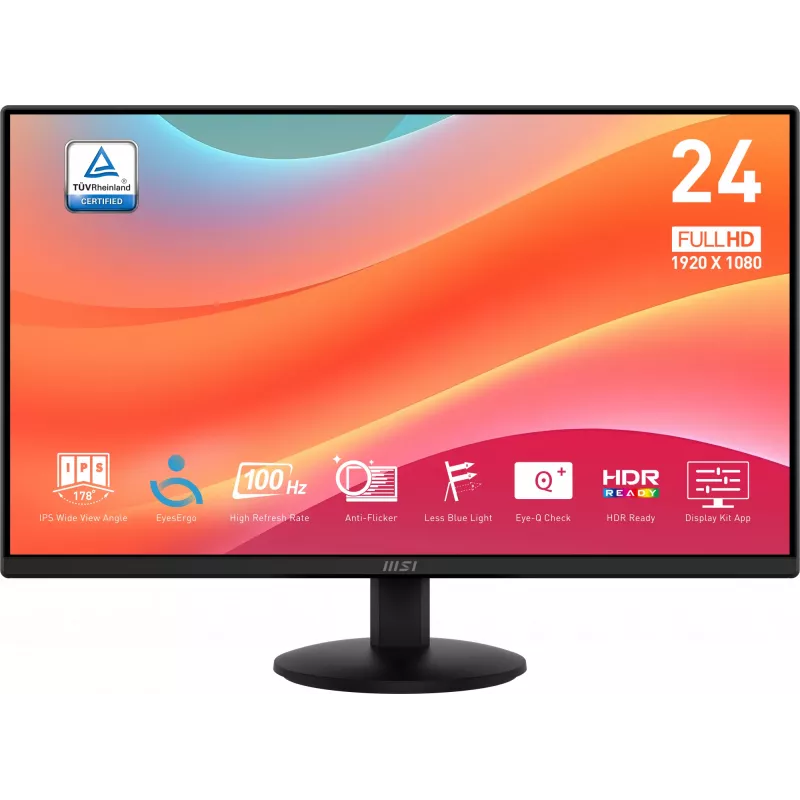 MSI Pro MP242L kompiuterio monitorius 60,5 cm (23,8 col.) 1920 x 1080 pikselių Full HD LCD juodas