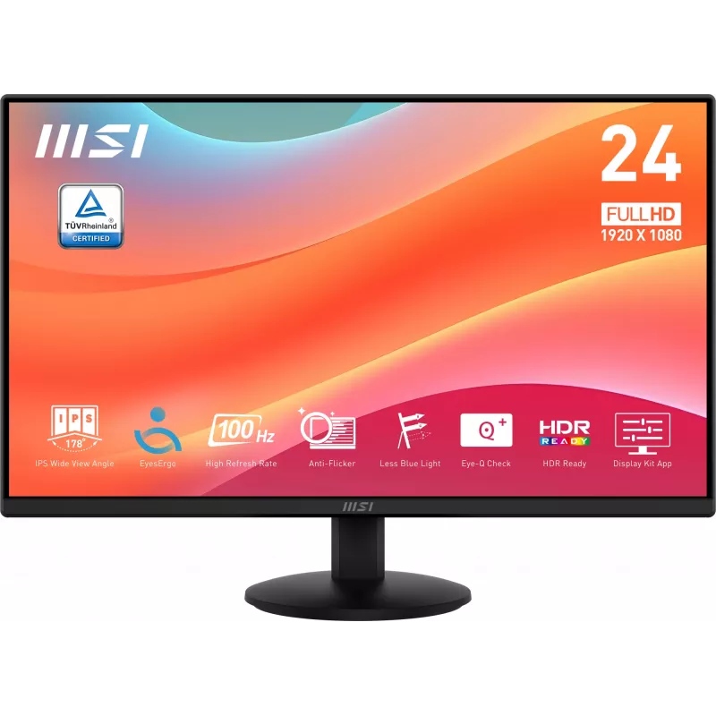 MSI Pro MP242L kompiuterio monitorius 60,5 cm (23,8 col.) 1920 x 1080 pikselių Full HD LCD juodas