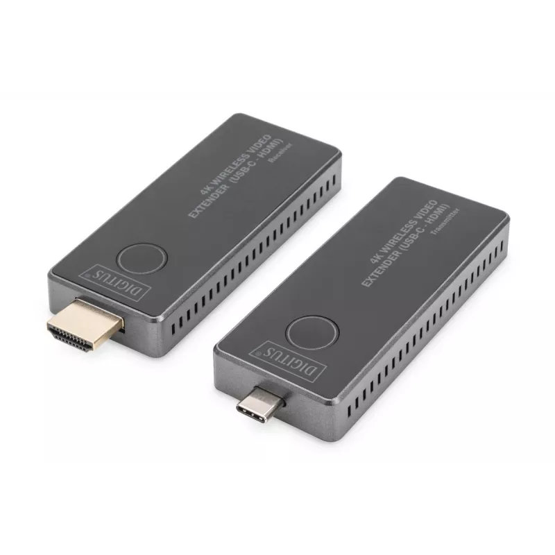 DIGITUS 4K belaidis garso ir vaizdo plėtiklio rinkinys 30m USB-C - HDMI