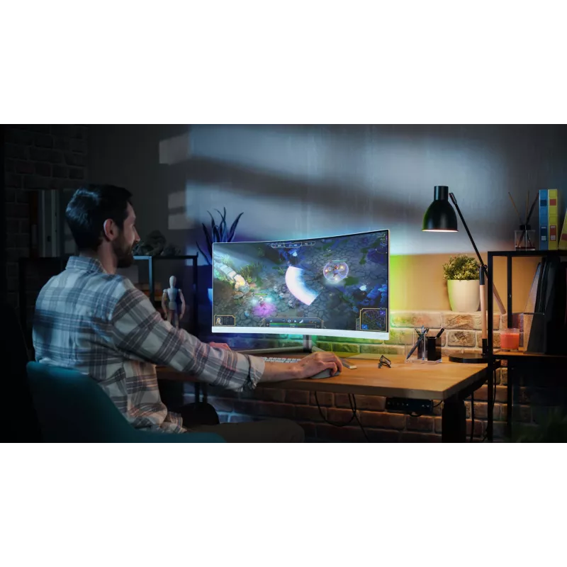 Philips Evnia 5000 34M2C5501A/00 kompiuterio monitorius 86,4 cm (34 colių) 3440 x 1440 pikselių Wide Quad HD LCD Baltas