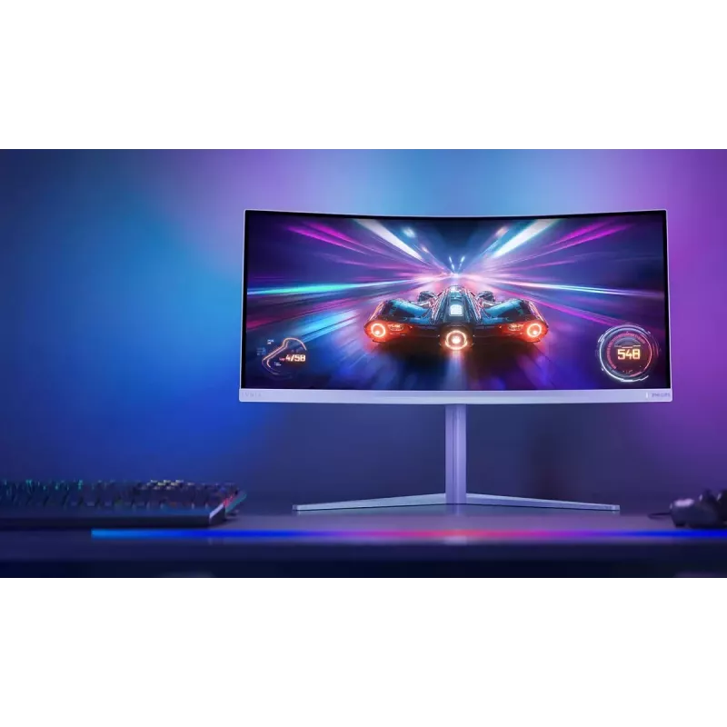 Philips Evnia 5000 34M2C5501A/00 kompiuterio monitorius 86,4 cm (34 colių) 3440 x 1440 pikselių Wide Quad HD LCD Baltas