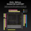 PC korpusas CORSAIR FRAME 4000D RS ARGB Midi Tower juodas — ATX/Micro-ATX/Mini-ITX, grūdintas stiklas, ARGB ventiliatoriai, iki 370 mm GPU