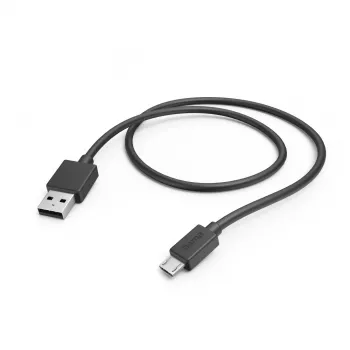 Hama 00201584 USB kabelis USB 2.0 1 m Micro-USB A USB A Juoda