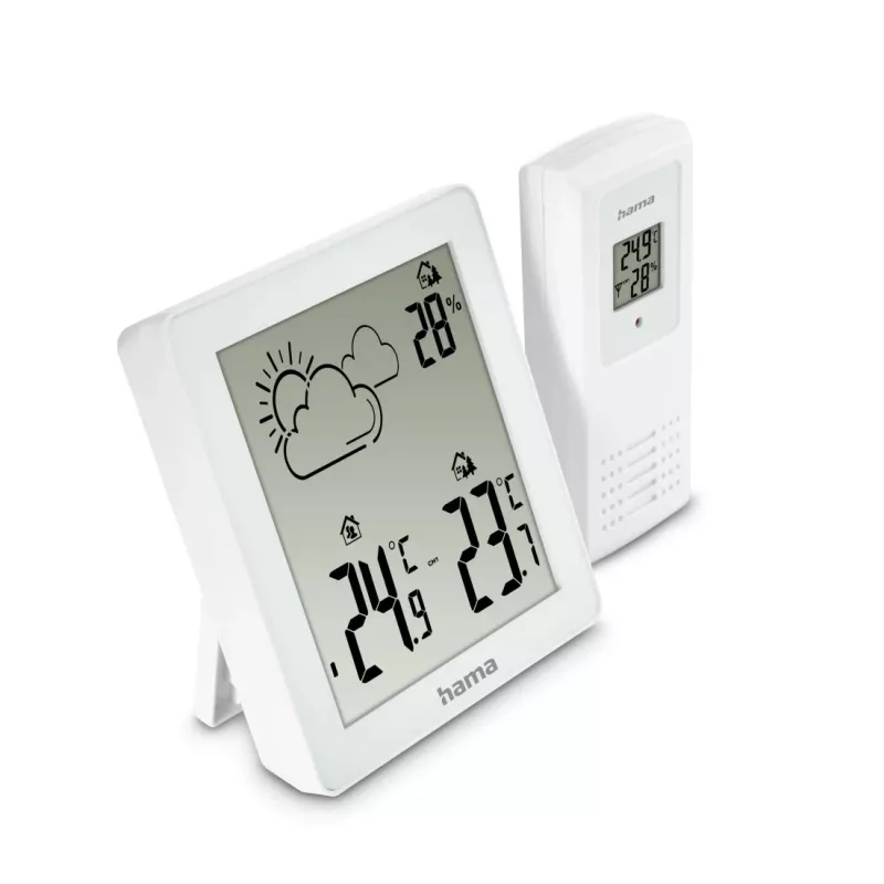 Hygrometer Thermometer Hama Zakynthos White Indoor Outdoor baterija AAA