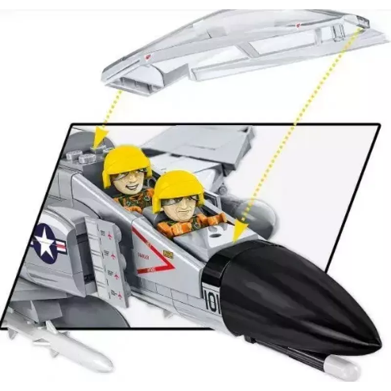 Cobi Blocks Armed Force F-4 Phantom II modelis, 703 dalių konstravimo rinkinys